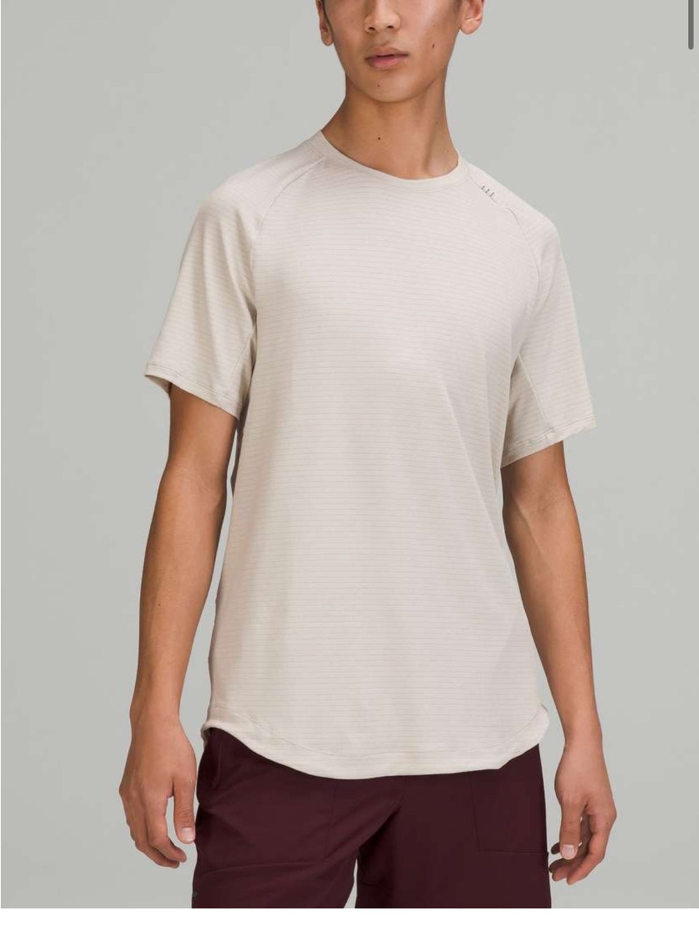 Lululemon Men's Lightweight Drysense Training Shirt, Heathered Vapor size Med.